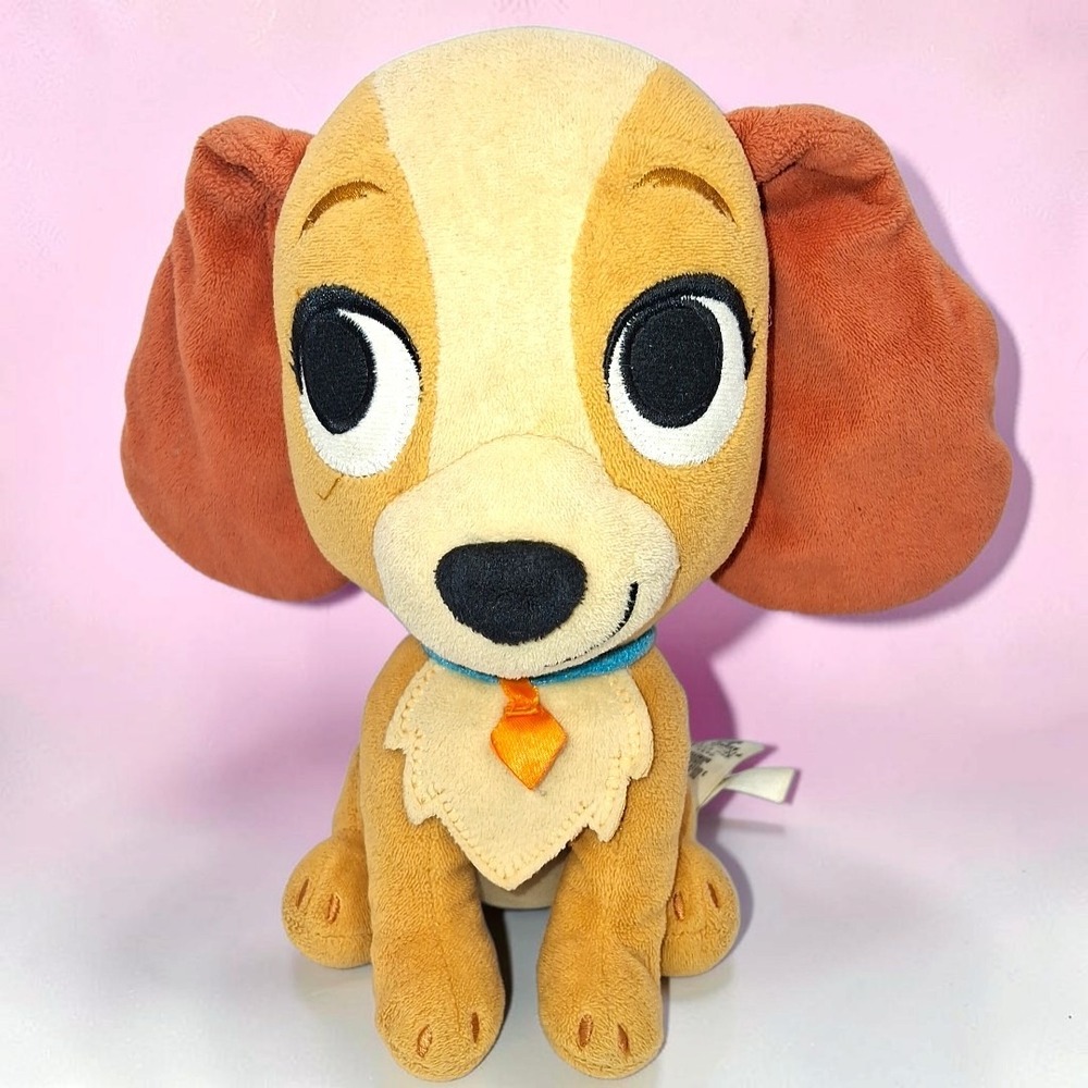 Disney Store Lady Plush 8" Lady & The Tramp Big Eyes Soft Stuffed Plush Toy Rare